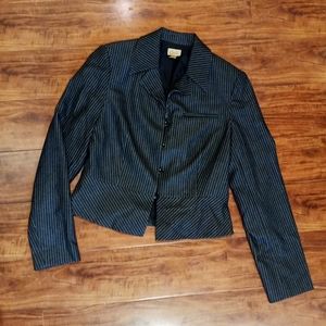 Caslon Pinstripe Peplum Style Blazer, 6